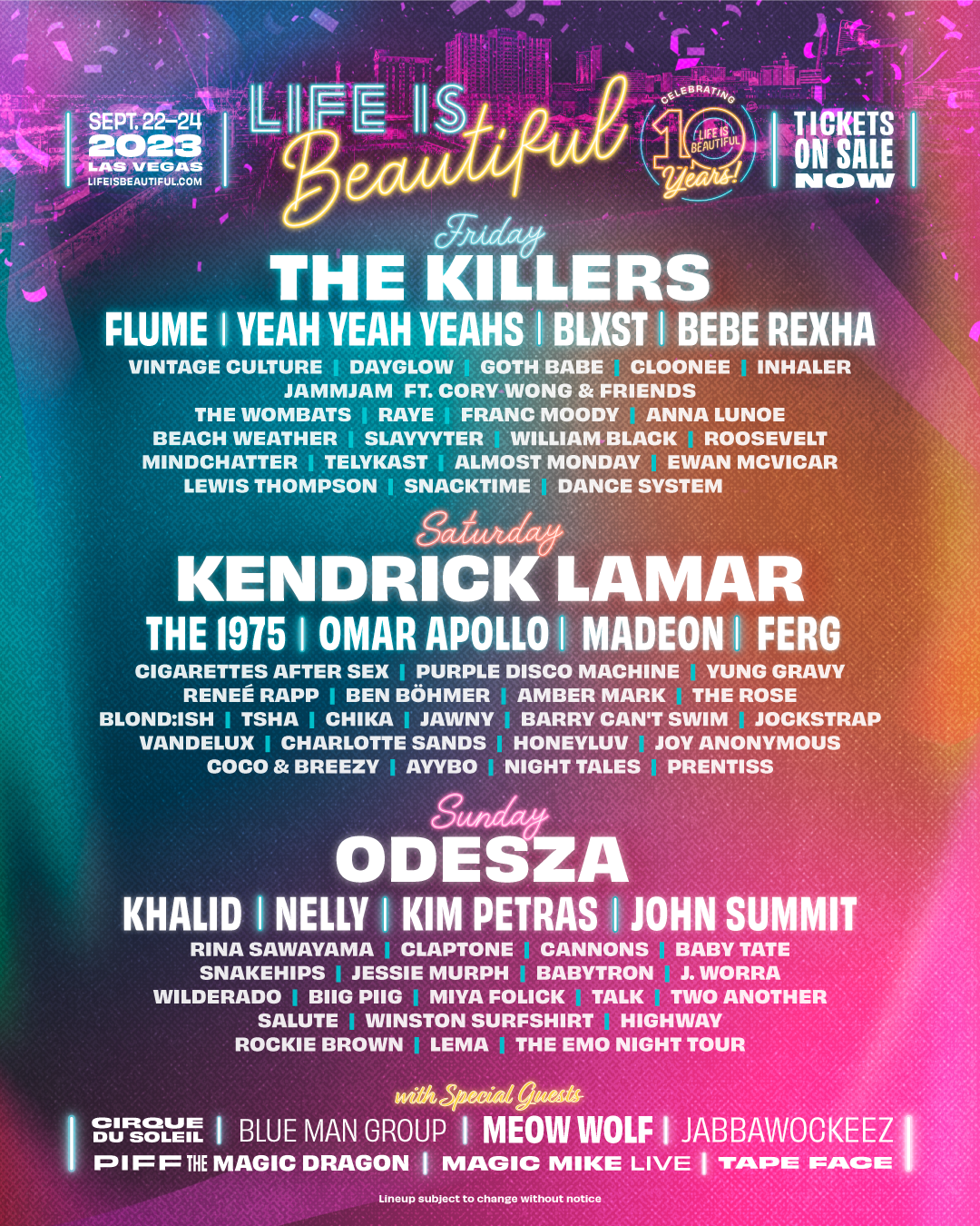 Life is Beautiful Festival 2023 | Las Vegas | September 22-24